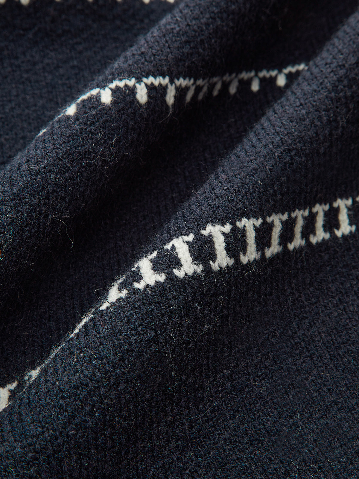 Horse-Pattern Wool Blend Fringe Cardigan