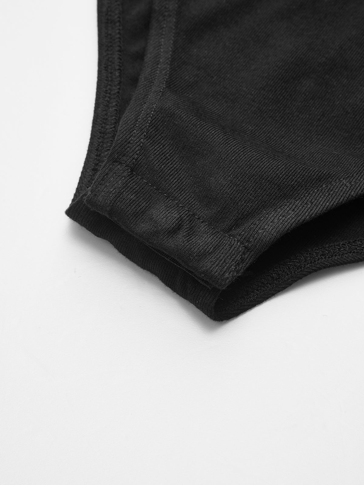 Faux Leather Wrap Waist V-Neck Bodysuit