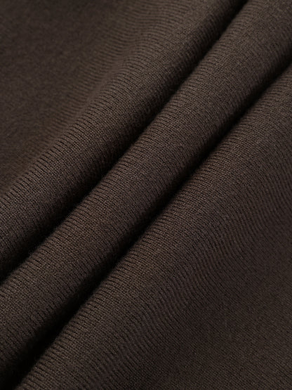 Cinched Waist Knit Shirt Dress