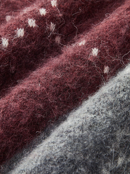 Argyle Wool-Blend Turtleneck Sweater