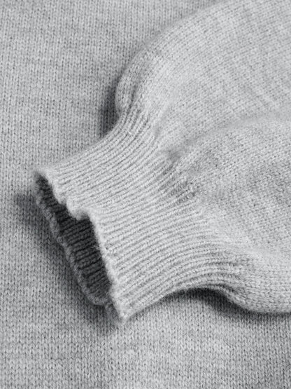 Contrast Collar Lace Hem Sweater