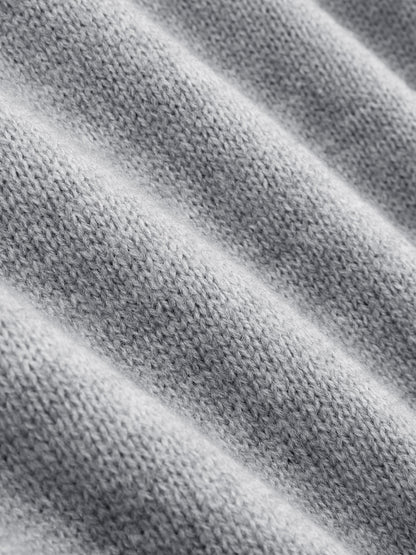 Contrast Collar Lace Hem Sweater