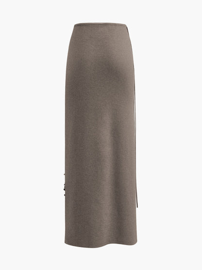 Wool-Blend Sequins Knit Top & Skirt Set