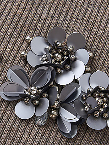 Wool-Blend Sequins Knit Top & Skirt Set